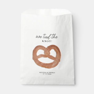 We Tied The Knot Pretzel Wedding Favor Bag