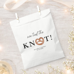 We Tied The Knot Pretzel Wedding Favor Bag