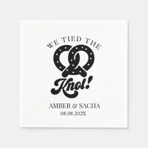 We Tied The Knot Pretzel Wedding Napkins