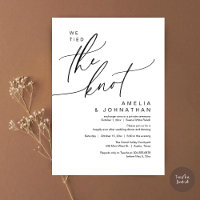 We tied the knot, Romantic Wedding Dinner Party