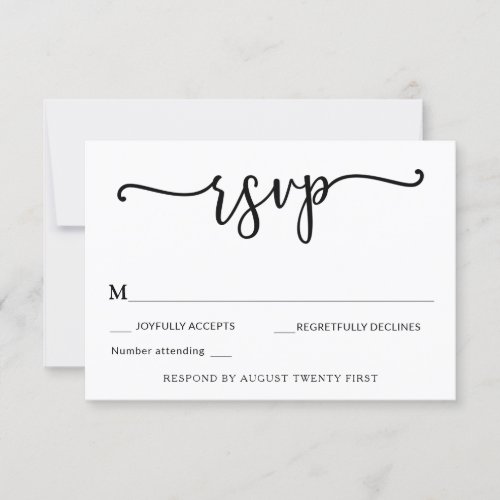 We Tied the Knot RSVP enclosure card