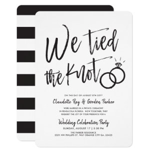 tied the knot invitations