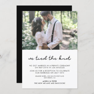 We tied the knot Simple photo announcement
