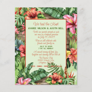 We Tied the Knot Tropical Wedding Invitation