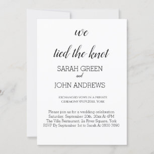 We tied the knot wedding announcement