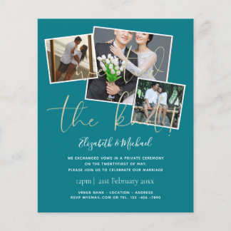 We Tied The Knot Wedding Announcement Invitations