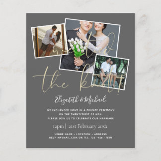 We Tied The Knot Wedding Announcement Invitations