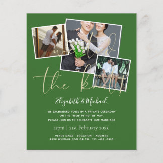 We Tied The Knot Wedding Announcement Invitations