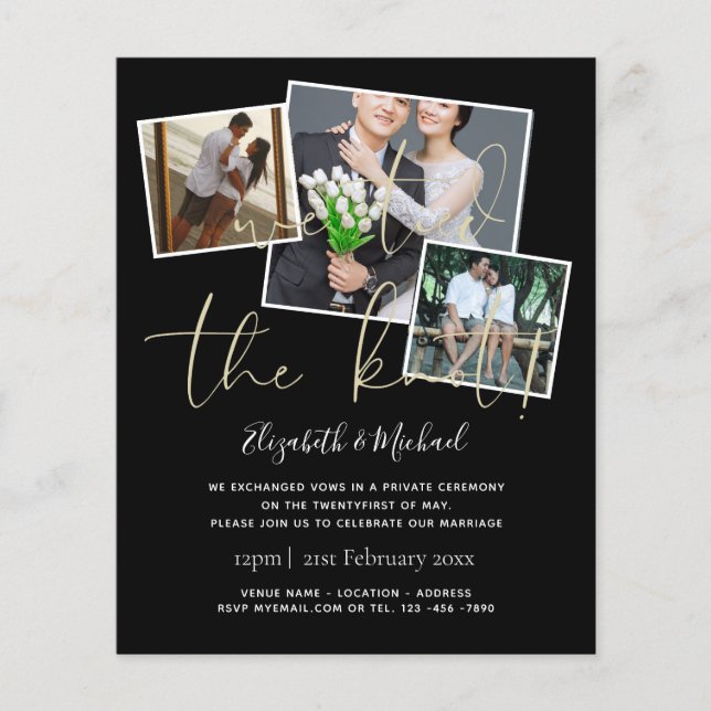 We Tied The Knot Wedding Announcement Invitations (Front)