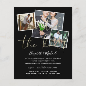 We Tied The Knot Wedding Announcement Invitations