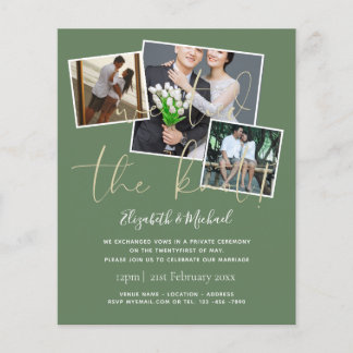 We Tied The Knot Wedding Announcement Invitations