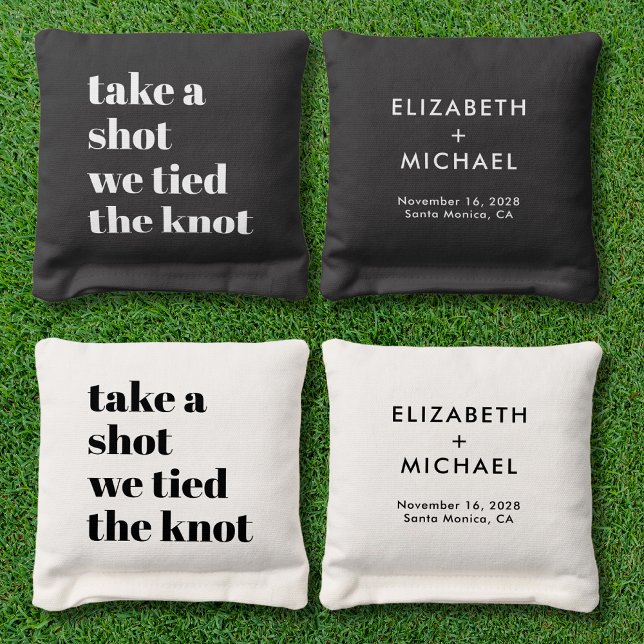  We Tied The Knot Wedding Cornhole Bags (Creator Uploaded)