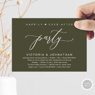 We Tied The Knot, Wedding Elopement Dinner Party Invitation