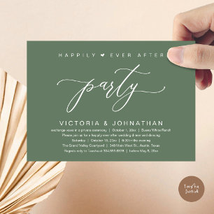We Tied The Knot, Wedding Elopement Dinner Party Invitation