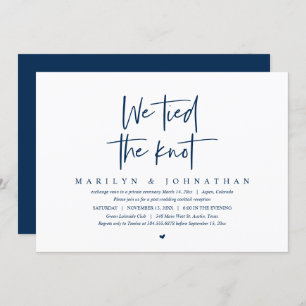 We tied the knot, Wedding Elopement Party Invitation