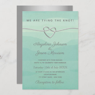 We Tied The Knot Wedding Reception Invitation