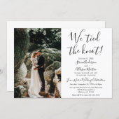 We tied the Knot Wedding Reception Invitation (Front/Back)