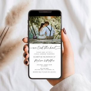 We Tied the Knot Wedding Reception Only Invitation