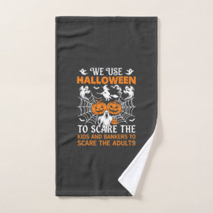 We Use Halloween Scare Ghost Pumpkins Witch Spider Hand Towel