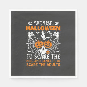 We Use Halloween Scare Ghost Pumpkins Witch Spider Napkins
