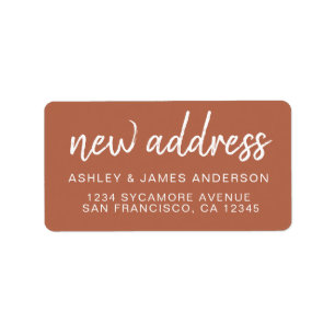 We’ve Moved Autumn Leaf New Address Label