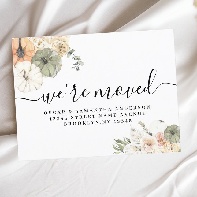 We’ve Moved Card | Fall Watercolor Pumpkins (Creator Uploaded)