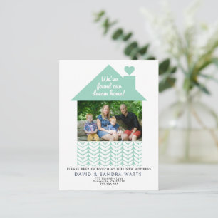 We’ve Moved Card With House Photo – Address