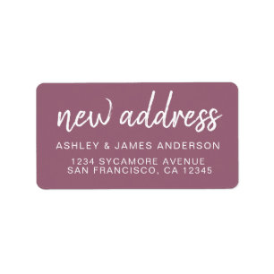 We’ve Moved Classic Mellow Mauve New Address Label