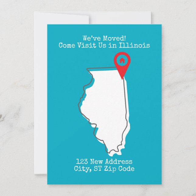 We’ve Moved! Come Visit Us in Illinois Announcement (Front)