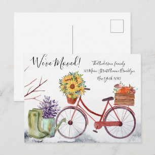 We’ve Moved Fall Theme Thanksgiving  Postcard