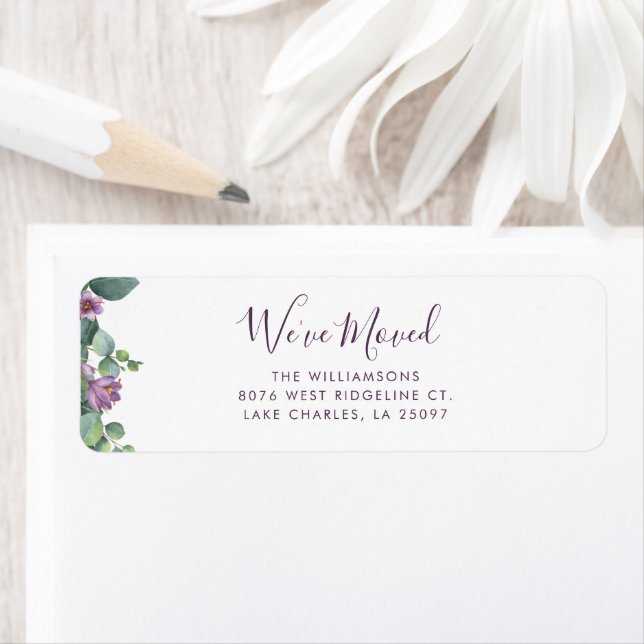 We’ve Moved Moving Announcement Return Address Label (Insitu)