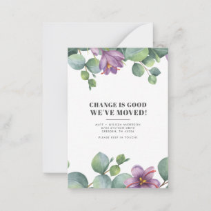 We’ve Moved New Address Eucalyptus Greenery Moving Note Card
