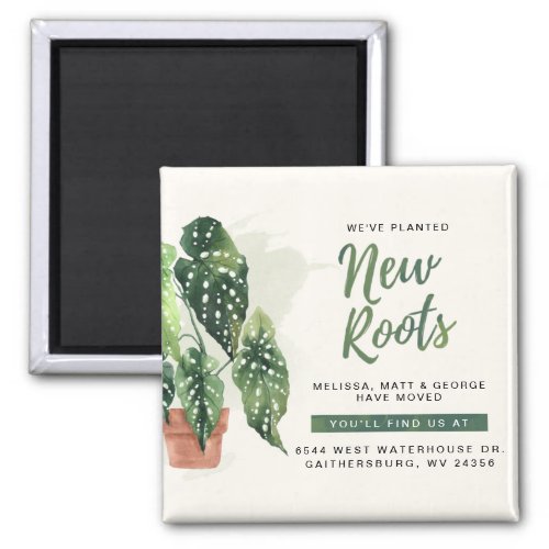 Weve Moved Planted New Roots Moving Announcement Magnet