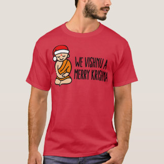 We Vishnu a Merry Krishna funny Yoga Christmas pun T-Shirt