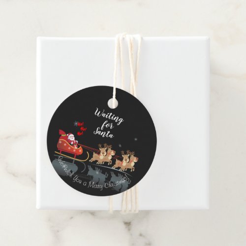 We Waiting for Santa Ho Ho Ho Winter Holiday Favor Tags