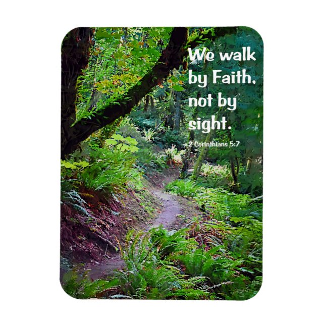 We Walk By Faith Magnet (Vertical)