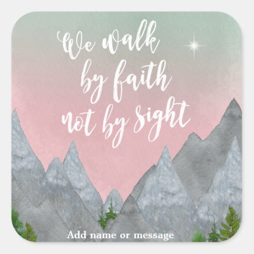 We walk by faith not by sight faith bible sticker