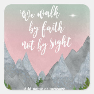 We walk by faith not by sight faith bible sticker