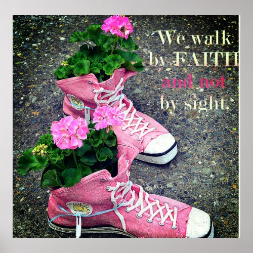 We Walk By Faith Poster
