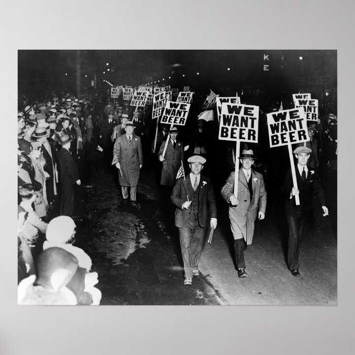 We Want Beer Prohibition Protest, 1931 Print