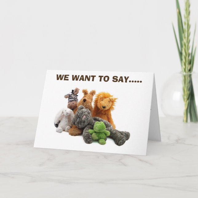 WE WANT TO SAY--HAPPY BIRTHDAY TO YOU CARD (Front)