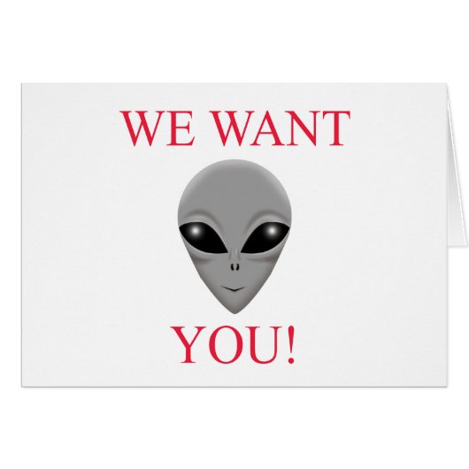 WE WANT YOU! CARDS (Front Horizontal)