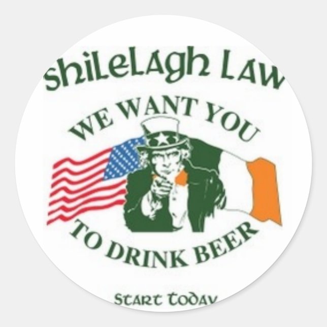 We Want You Classic Round Sticker (Front)