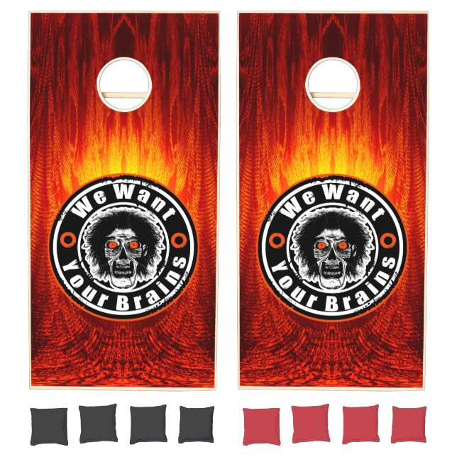 We Want Your Brains Zombie Cornhole Set (Set)
