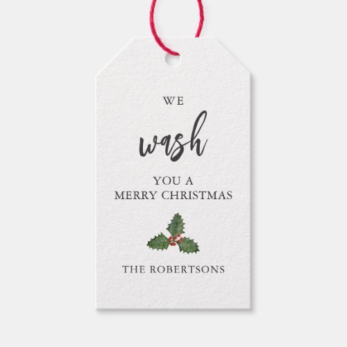We Wash You a Merry Christmas Hand Soap Gift Tags