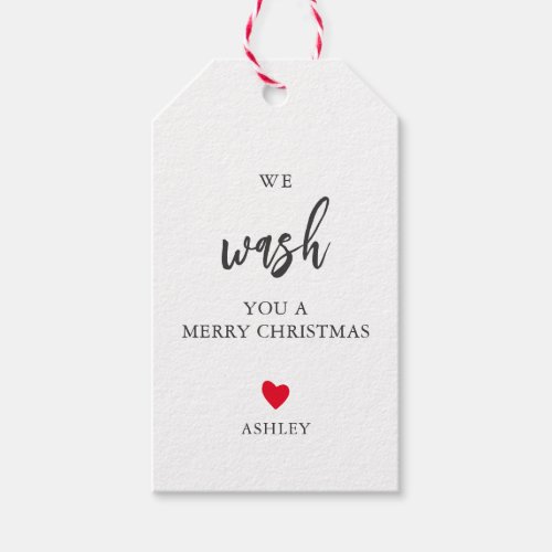 We Wash You a Merry Christmas Hand Soap Gift Tags