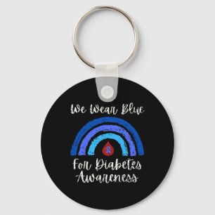 We wear Blue for Type One Diabetes Awareness Month Keychain