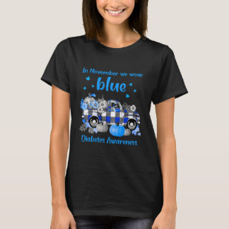 We Wear Blue Truck Diabetes Awareness T-Shirt