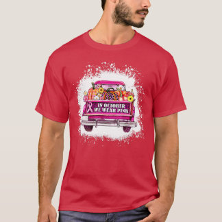 We Wear Cute Pink Western Farm Truck Breast Cancer T-Shirt