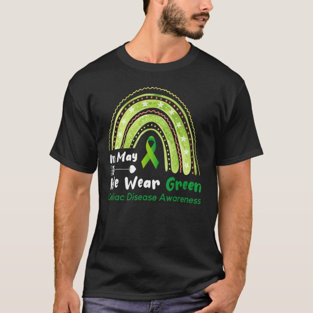We Wear Green Celiac Disease Awareness Month Boho  T-Shirt (Front)